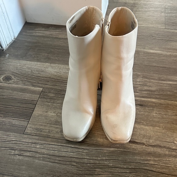 Madden Girl Cream Heeled Boots - Picture 3 of 3